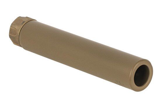 The SureFire SOCOM Trainer 7.62 Muzzle Device features steel construction and flat dark earth Cerakote finish